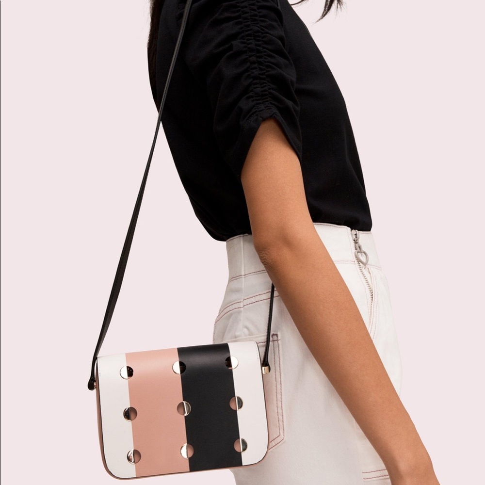 KATE SPADE SMALL NICOLA MOD DOT FLAP SHOULDER BAG. NEW WITH TAGS & DUSTBAG. RARE - Picture 2 of 16